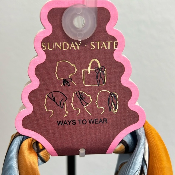 Sunday State | Black, Cream, Gold, Blue, Brown Equestrian Themed Scarfs✨ - Picture 2 of 4